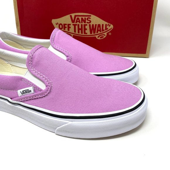 🌹Sale🌹 Vans Classic Shoes Women's Size Slip-On Orchid Pink Canvas VN0A33TB3SQ - Picture 7 of 11